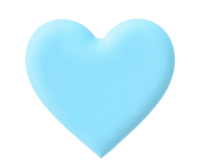 blue heart isolated on white