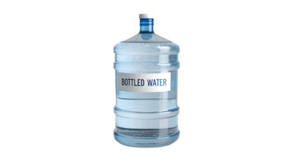 Gallon Bottled Water. bottle, water, plastic,3D rendering isolated on transparent background
