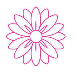 Fototapeta premium Daisy Flower Ouline Icon