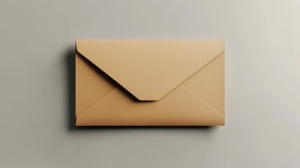 Elegant Brown Envelope Mockup for Wedding Invitations, Business Branding, Corporate Identity, Postal Communication, Luxury Stationery, High-Quality Paper Texture, Minimalist Design, Blank Template