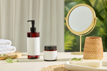 Advertising photo for cosmetic with minimal concept