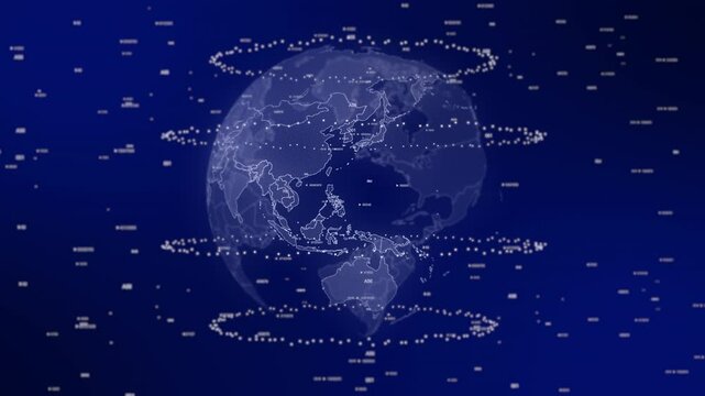 Philippines country emerges on rotating digital globe, surrounded by energy particles, illustrating advanced data analysis in cinematic background