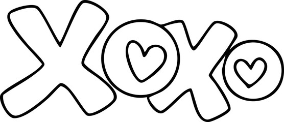 Cute duck, Valentine's Day line drawing, hand drawn	
