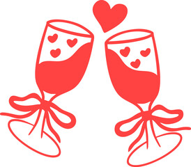 Valentine's Day, red, love, cute, hand drawn	
