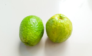 green apple on a white background