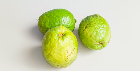 green apple on a white background
