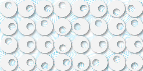 White Abstract vector background with circles.