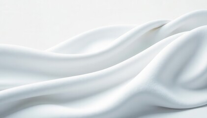 Obraz premium Subtle wave texture on abstract white fabric background, surface, modern, element