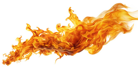 fire flames on white background