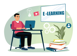 Concept distance education, e-learning, study process.