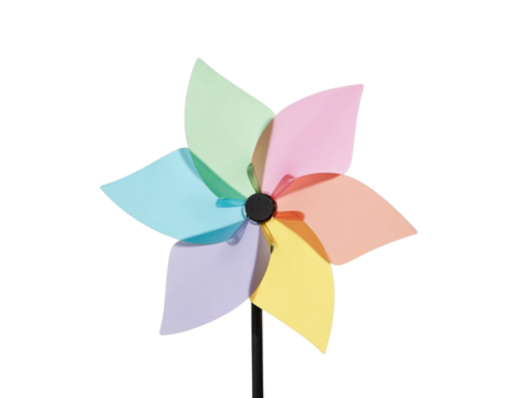 colorful pinwheel isolated on white background