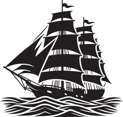 Ship Silhouette Vector Bundle for Design