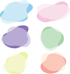 手描きのシンプルなカラフルシェイプフレームセット