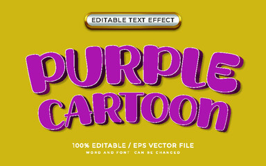 Purple Cartoon Editable Text Effect