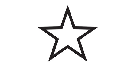 Obraz premium Simple Star Outline Vector Illustration