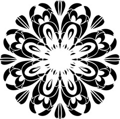 Fototapeta premium Mandala Stencil Vector Design, Intricate Mandala Stencil Art, Circular Mandala Stencil Vector, Decorative Mandala Template Design, Floral Mandala Stencil Vector, Traditional Mandala Vector Art, Abstra