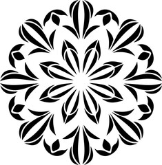 Fototapeta premium Mandala Stencil Vector Design, Intricate Mandala Stencil Art, Circular Mandala Stencil Vector, Decorative Mandala Template Design, Floral Mandala Stencil Vector, Traditional Mandala Vector Art, Abstra