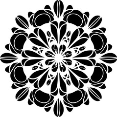 Mandala Stencil Vector Design, Intricate Mandala Stencil Art, Circular Mandala Stencil Vector, Decorative Mandala Template Design, Floral Mandala Stencil Vector, Traditional Mandala Vector Art, Abstra