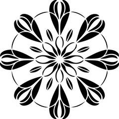Fototapeta premium Mandala Stencil Vector Design, Intricate Mandala Stencil Art, Circular Mandala Stencil Vector, Decorative Mandala Template Design, Floral Mandala Stencil Vector, Traditional Mandala Vector Art, Abstra