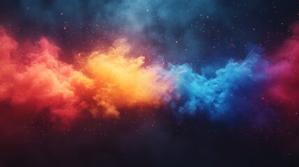 Fototapeta premium Cosmic Nebula: A Symphony of Colors in the Universe