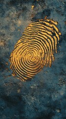 Biometric fingerprint with high-resolution texture, illustrating identity authentication, security access control, and forensic fingerprint recognition for advanced security solutions