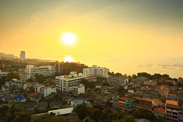 Fototapeta premium The beauty of Sri Racha District, a coastal city, one of the country's most popular tourist destinations Chonburi Province, Thailand 