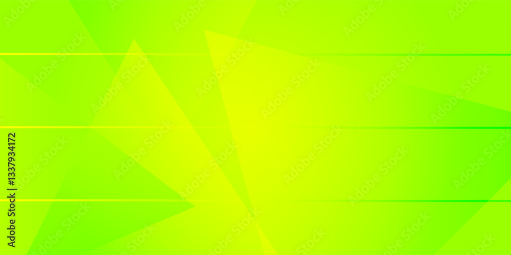 Wall mural abstract geometric green and yellow triangle concept background vector design with diagonal line tou