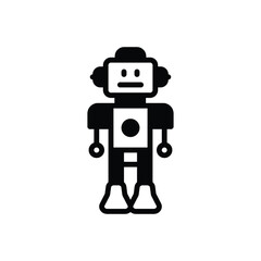 Black solid icon for robotics
