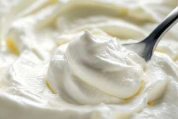 Greek Yogurt with Spoon