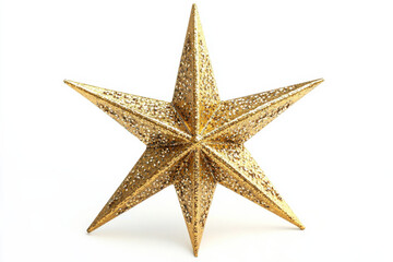 Golden Star isolated on white background