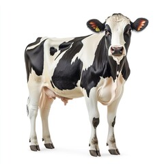 A cow isolated on a white background