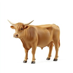 A cow isolated on a white background