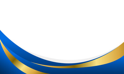 Elegant blue and gold Abstract curve background. Modern luxury design. Suitable for Invitations, awards, templates, banners, covers, posters, presentation, websites, and pages