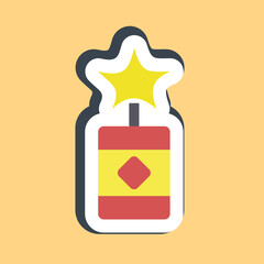 Sticker firecrackers. Chinese New Year celebration elements. Good for prints, posters, logo, party decoration, greeting card, etc.