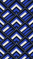Bold geometric design featuring blue and white patterns for smartphone wallpaper or background use
