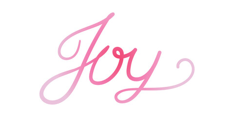 Delightful elegant serif typography featuring the word 'Joy' in a refined and uplifting design, perfect for celebrations, inspirational prints, or cheerful branding.