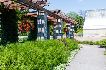Summer landscape in Montreal Botanical Garden