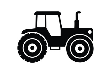 Tractor icon silhouette