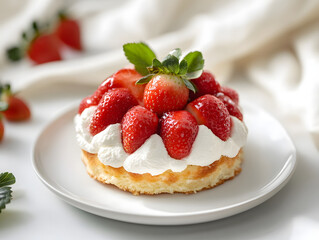 cheesecake with strawberries