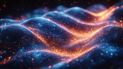 Obraz premium Abstract Glowing Waves of Light and Energy