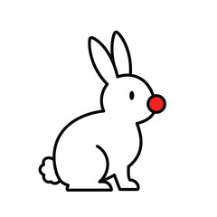 vector illustration of a rabbit