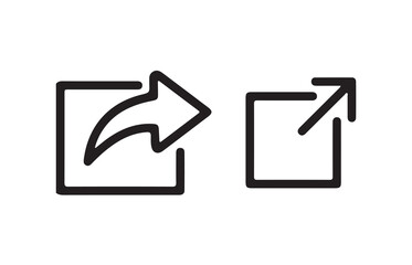 Share icon set. Share arrow, link, arrow symbol. button connection illustration sign collection. vector illustration eps 10.