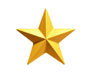 Fototapeta premium golden star isolated on white background