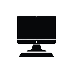 computer monitor isolated on white