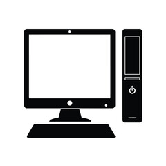 computer monitor with blank screen