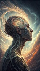 Thoughts Merge With Nature in an Abstract Representation of the Mind's Weight Generative AI