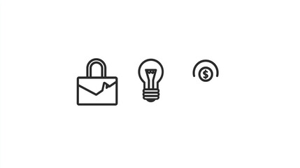 Obraz premium A Clean Vector Illustration of Business Fundamentals in Perfect Symmetry.
