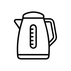 electric kettle editable outline icon design.