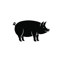 vector illustration of a pig