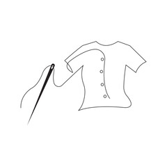 Tailor or textile logo vector flat design template